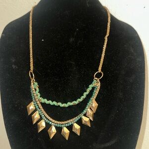 Multi layer long Geometric Pendant Necklace